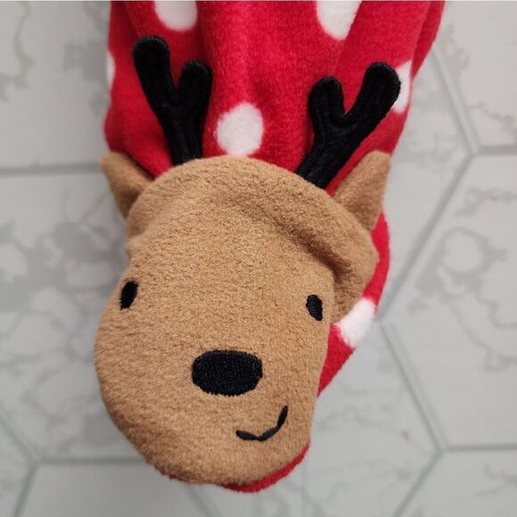 Nwt Girls Christmas Fleece Footed Pajamas Bundle, By Carter's. Size 6 months - Picture 4 of 7